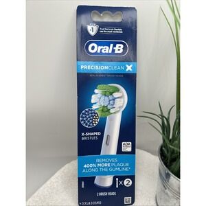 Oral-B Precision Clean Electric Toothbrush Brush Heads - White, 2 Count